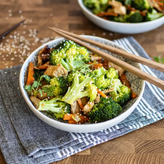 Lomo saltado com carne e legumes salteados no Restaurante Na Paz em Praia da Pipa